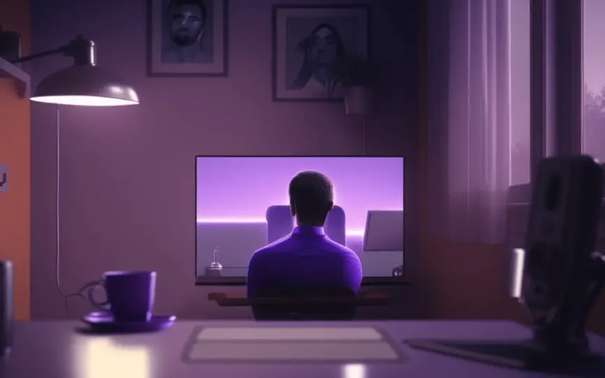man in front of his monitor waiting to be onboarded on video call