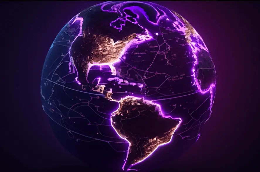 globe of the world showing connectedness