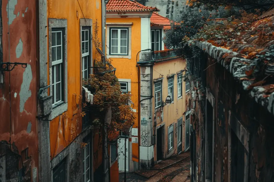 Street view of Lisbon Portugal